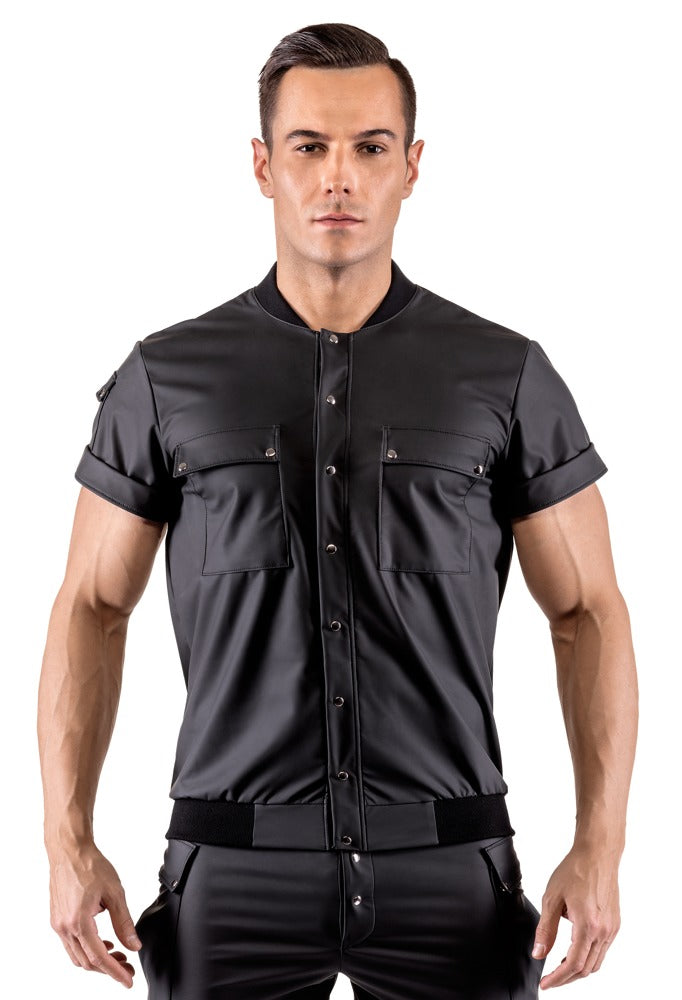 Camisa Blusón Svenjoyment Negra con Bolsillos