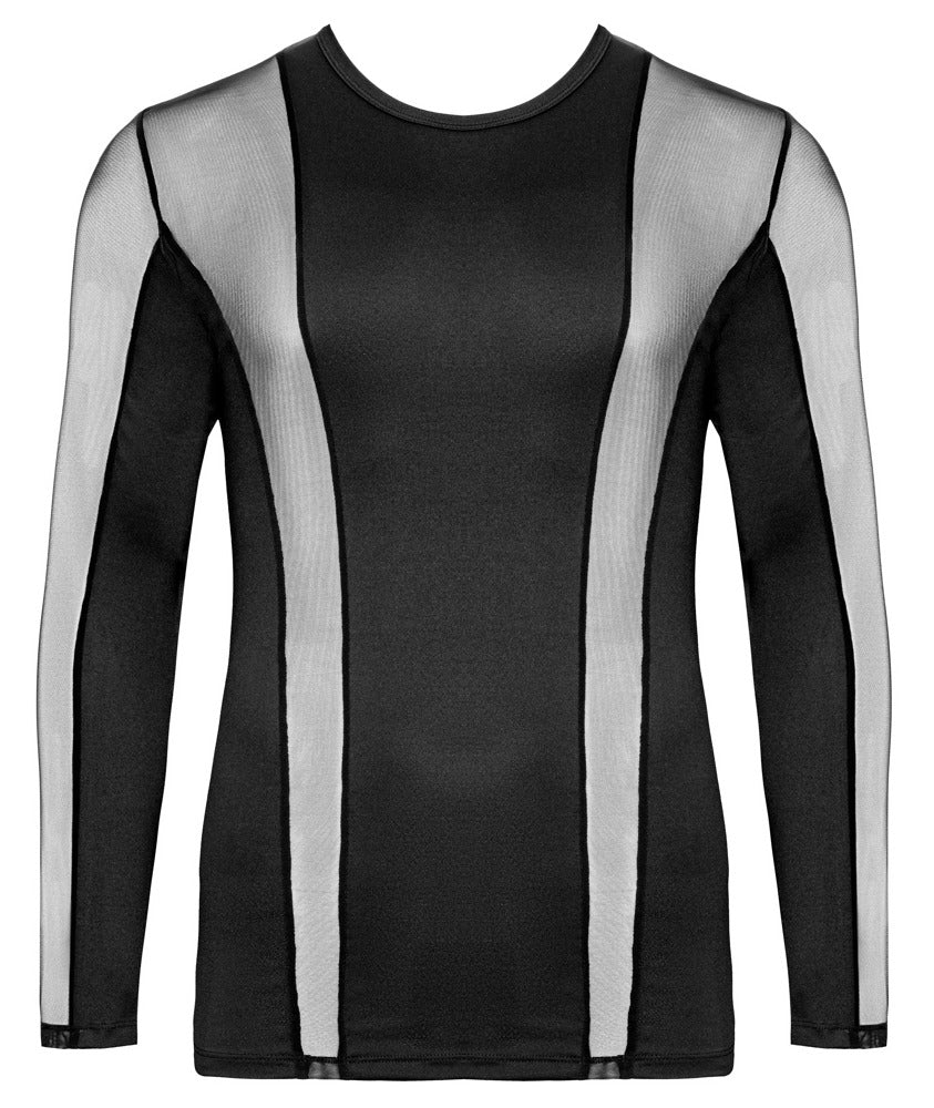 Camiseta Manga Larga Svenjoyment - Malla Elástica Negra Talla S