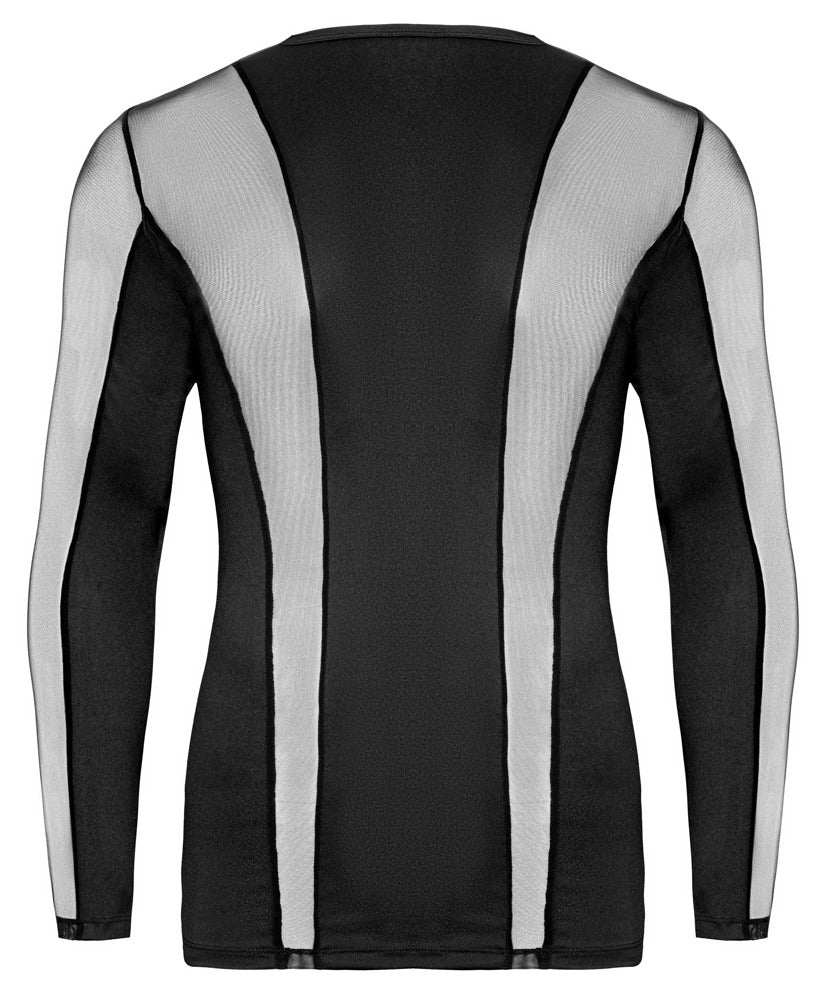 Camiseta Manga Larga XL Svenjoyment - Malla Elástica Negra