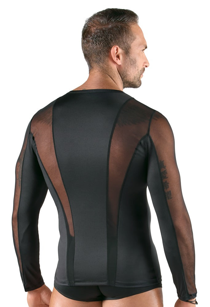 Camiseta Manga Larga XL Svenjoyment - Malla Elástica Negra