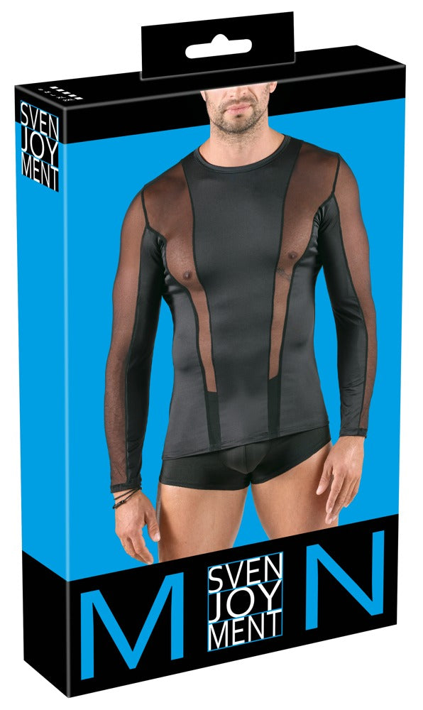 Camiseta Manga Larga XL Svenjoyment - Malla Elástica Negra
