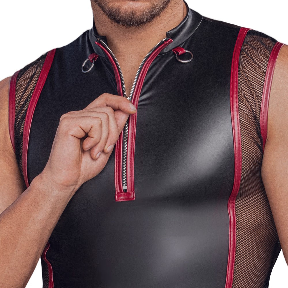Camiseta sin mangas NEK 2XL - Corte ajustado con detalles plateados