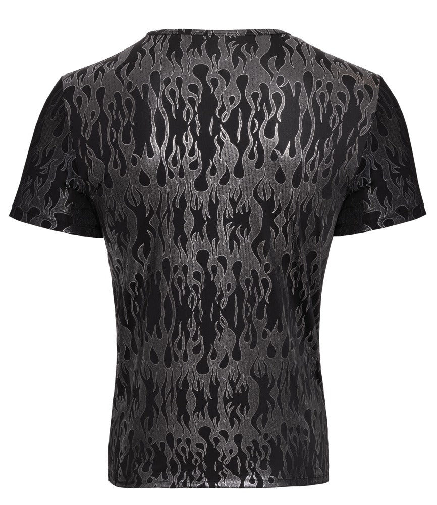 M.Shirt XL Svenjoyment - Camiseta Negra Diseño Metálico Místico