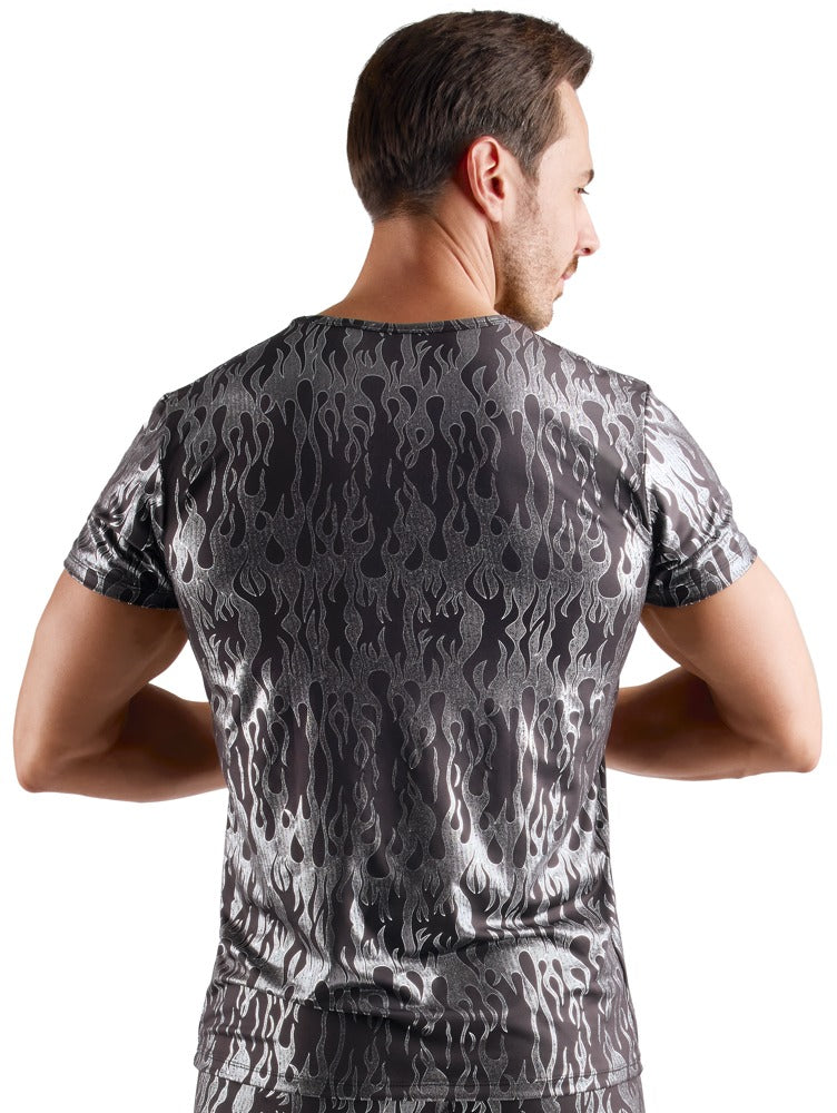 M.Shirt XL Svenjoyment - Camiseta Negra Diseño Metálico Místico