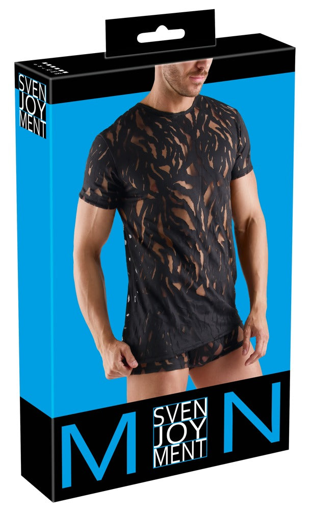 Camiseta Svenjoyment M. Shirt XL Negra Efecto Quemado