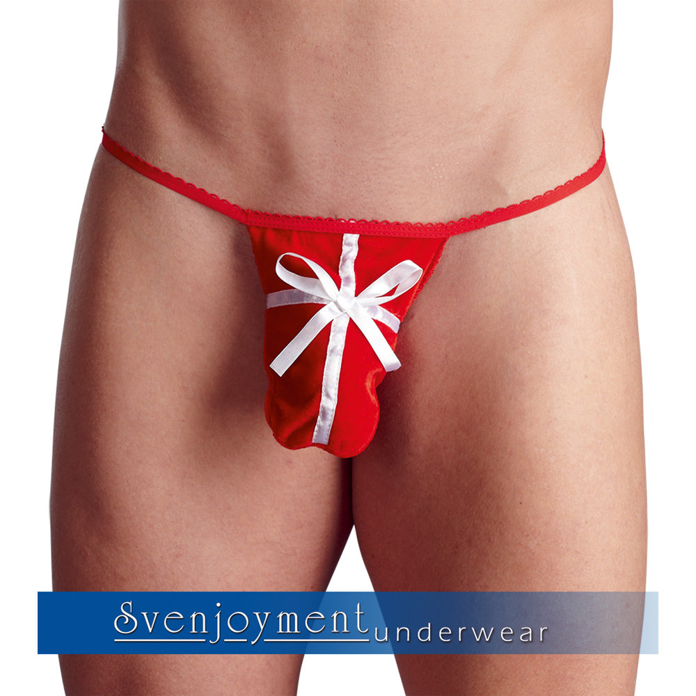 Men's String Svenjoyment - Cordón Rojo Terciopelo