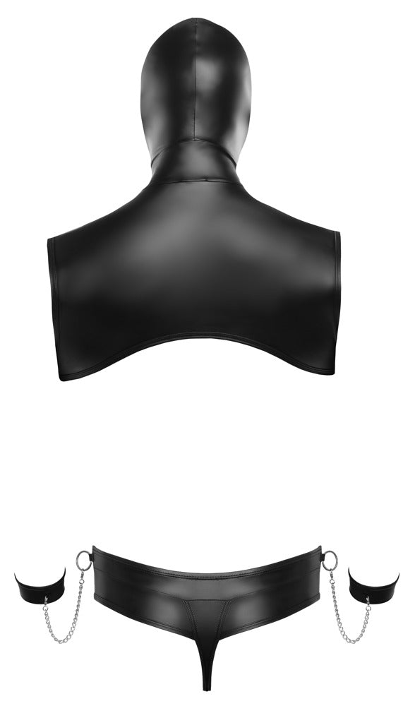 Men's Bondage Set 2XL Svenjoyment - Conjunto Completo con Capucha, Correa y Esposas