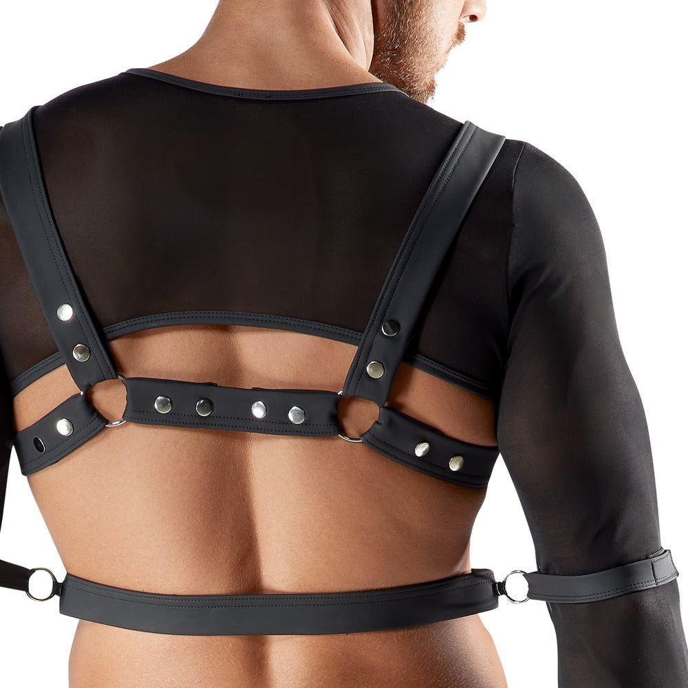 Men's Bondage Set S Svenjoyment - Conjunto Arnés y Esposas Negro