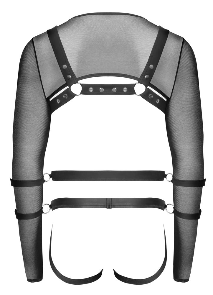 Men's Bondage Set S Svenjoyment - Conjunto Arnés y Esposas Negro