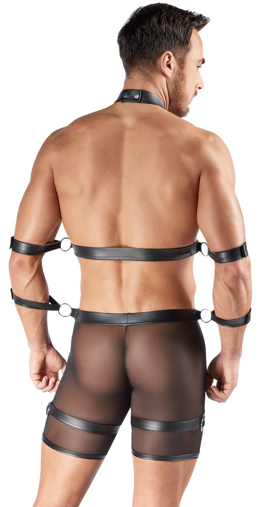 Pantalón Harness BONDAGE con Arnés de Pecho y Esposas - Svenjoyment