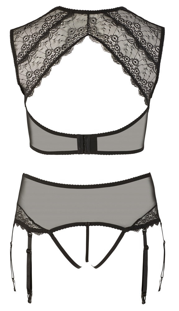 Lace Set Black 4XL - Conjunto Bralette y Tanga Cottelli Curves