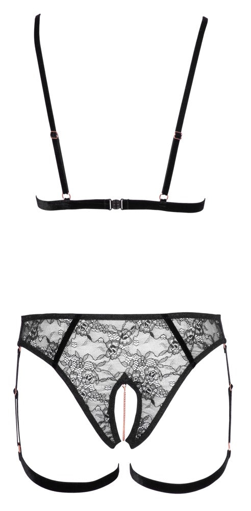 Bra Set Glamour S - Conjunto Bondage con Cadenas Desmontables