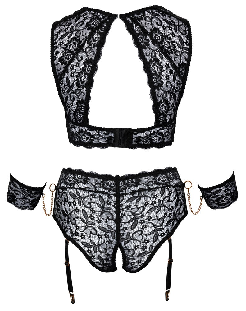 Bra Set Bondage 4XL - Cottelli BONDAGE PLUS Encaje Elástico