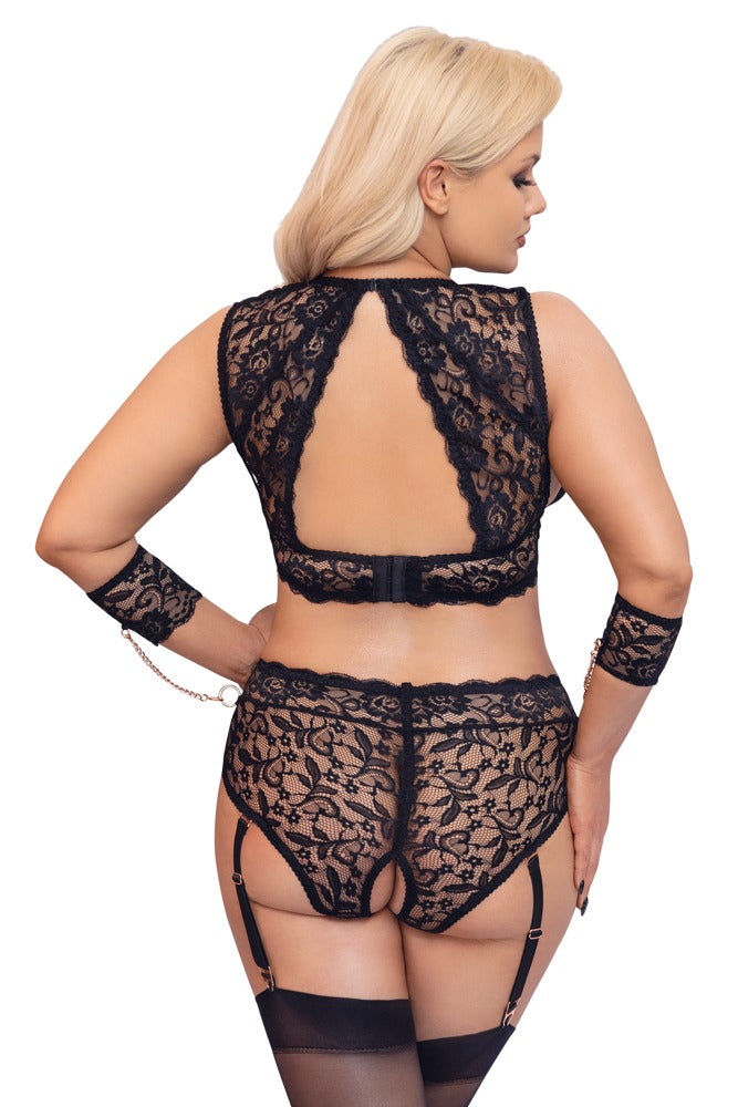 Bra Set Bondage 4XL - Cottelli BONDAGE PLUS Encaje Elástico