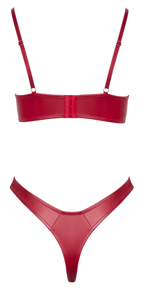 Bra Set Red 80B/M - Conjunto Sujetador y Tanga Cottelli Lingerie