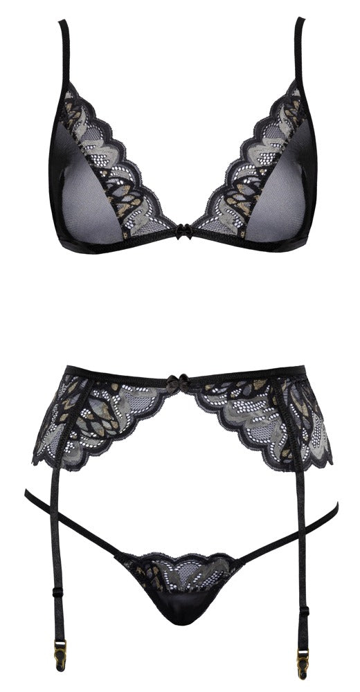 Bra Suspender Set S/M Kissable - Conjunto Liguero Encaje Elegante