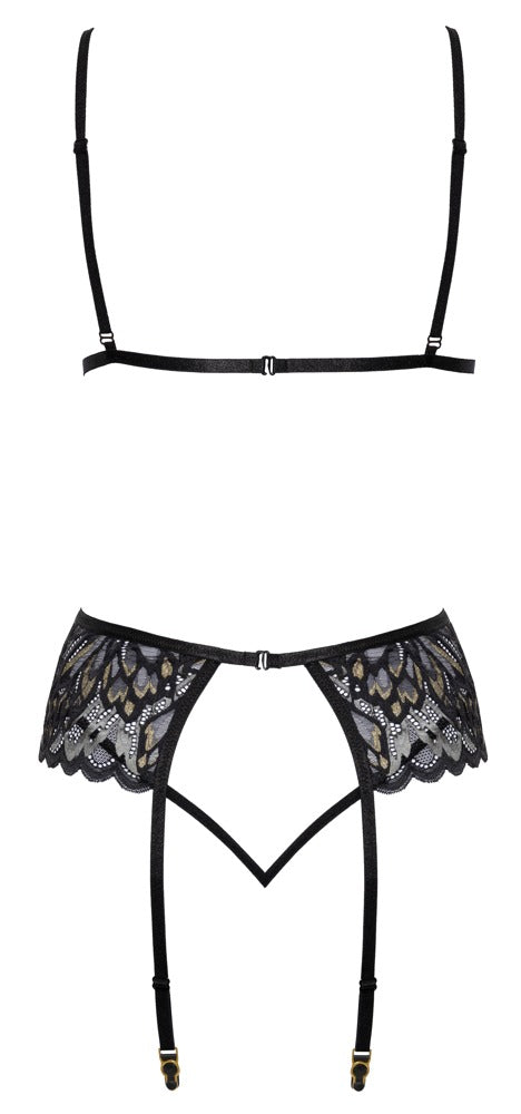 Bra Suspender Set S/M Kissable - Conjunto Liguero Encaje Elegante