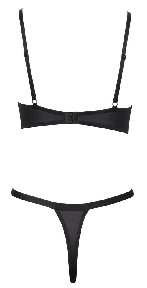 BH Set Cottelli Lingerie 85B/L - Sujetador y Tanga Encaje Negro