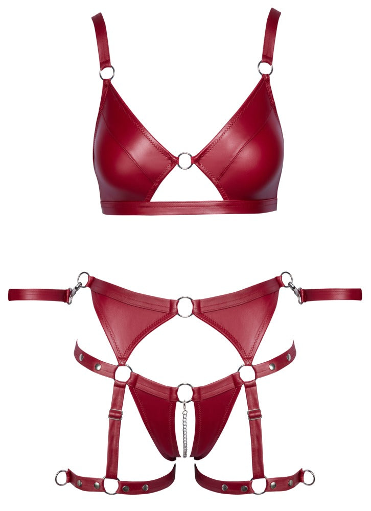 Bondage Bra Set L Cottelli - Conjunto Sujetador y Braguita