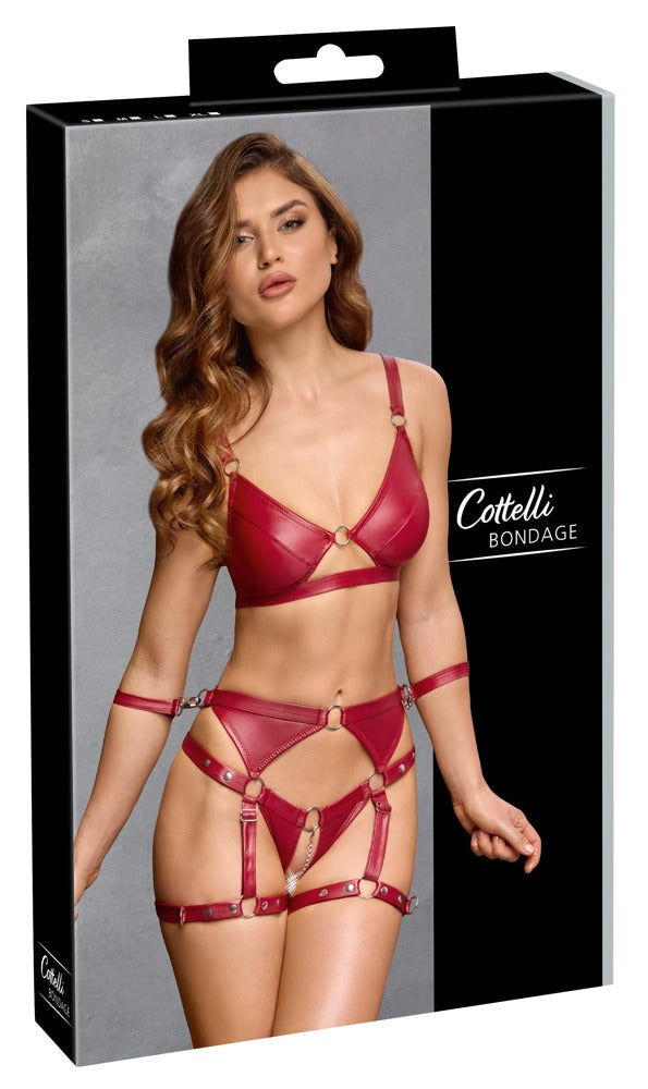 Bondage Bra Set L Cottelli - Conjunto Sujetador y Braguita