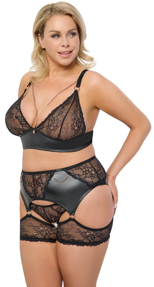 Conjunto de Liguero Cottelli Curves 3 Piezas Talla 2XL