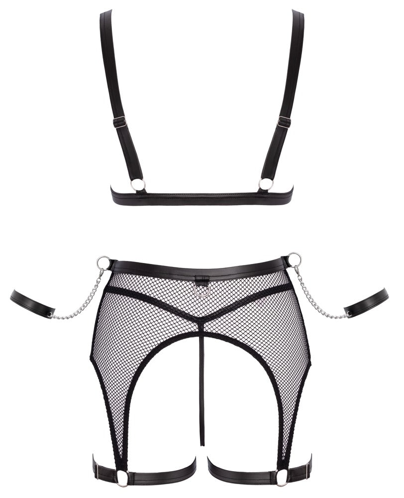 Bra Set Bondage L - Conjunto de Lencería Cottelli con Sujetador y Accesorios