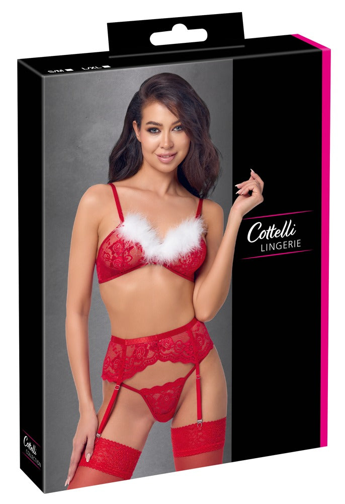 Conjunto Liguero Navideño X-Mas Bra Set L/XL Cottelli Lingerie