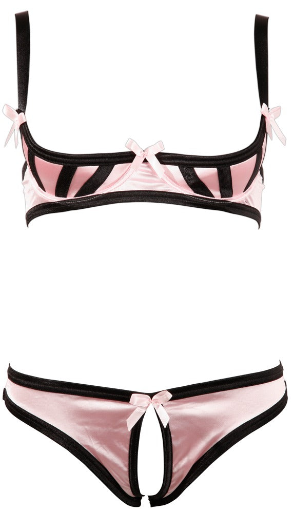 Shelf Bra Set 80B/M Cottelli Lingerie - Conjunto con Braga Abierta