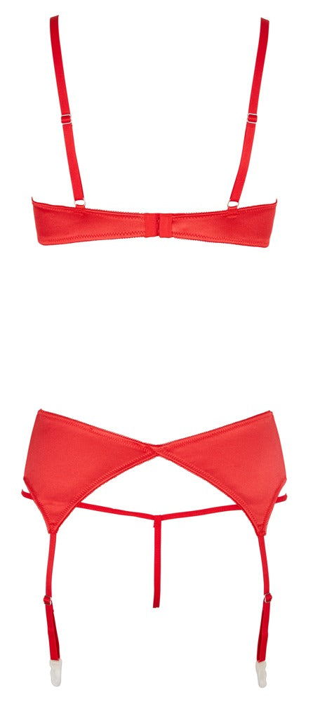 Shelf Bra Set Rojo 80C/M - Cottelli Lingerie