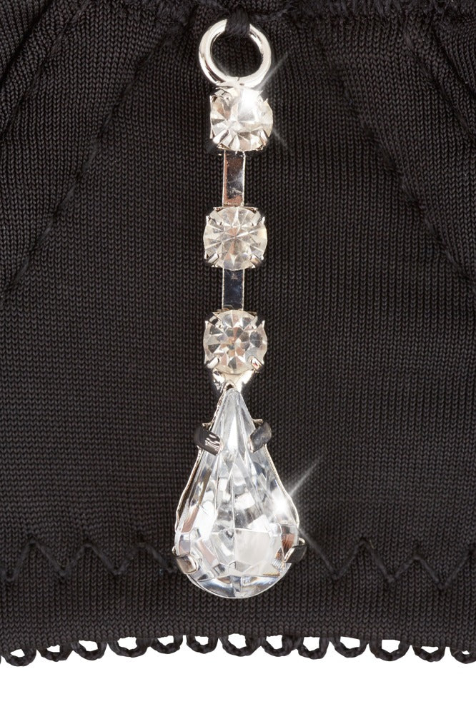 Rhinestone Shelf Bra Set 85C/L - Conjunto de Lencería con Pedrería