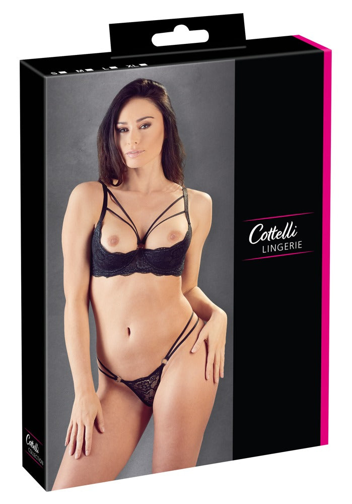 Shelf Bra Lace 85B/L Negro - Sujetador Encaje Cottelli
