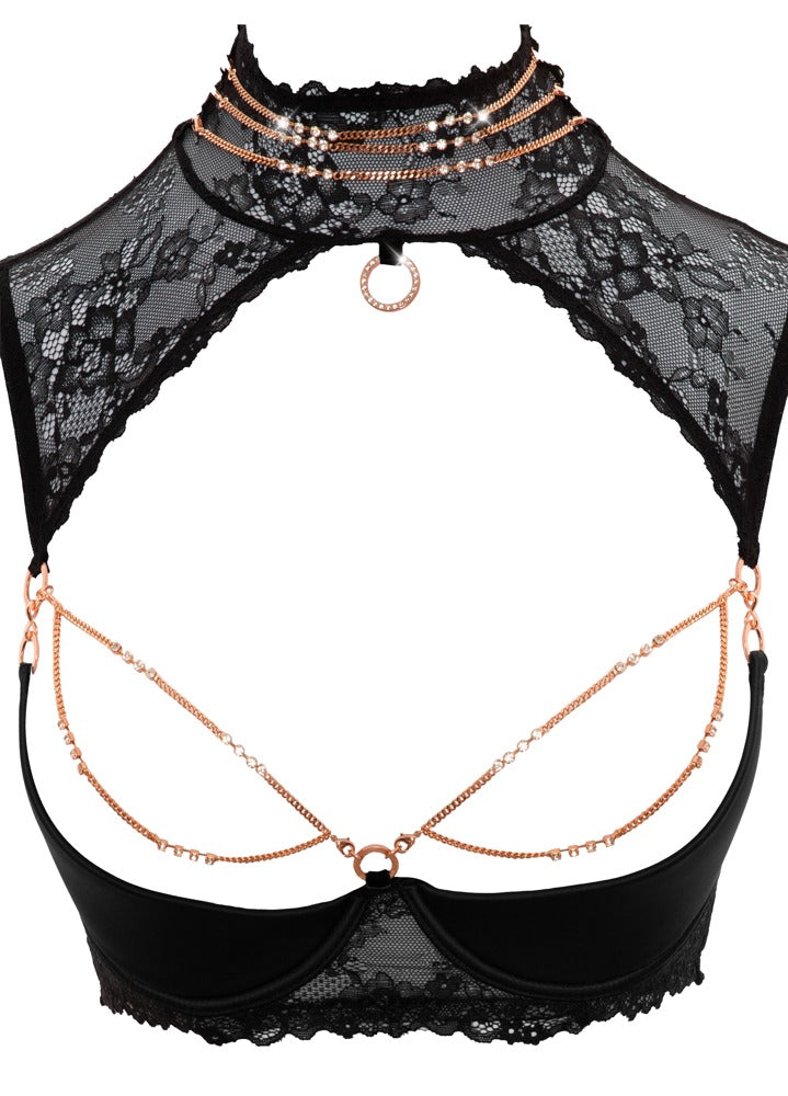 Shelf Bra Set 85C/XL Abierta Fina - Sujetador y Tanga