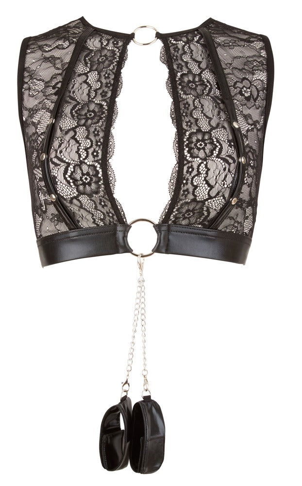 Top Set Bondage S Cottelli - Conjunto de 3 Piezas con Esposas