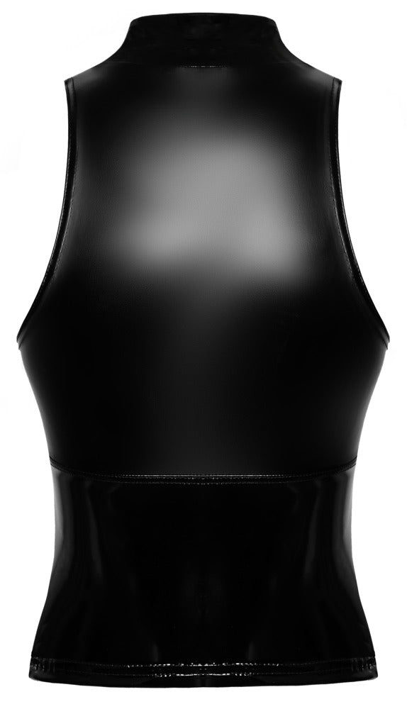 Noir Top con Cremallera - Vinilo y Powerwetlook XL
