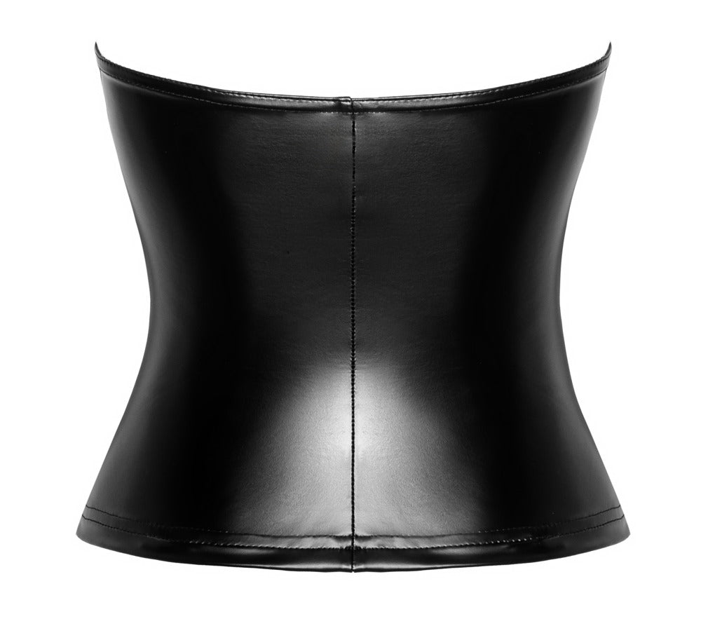 Corset Top S Noir - Corsé Ajustado con Tirantes Desmontables