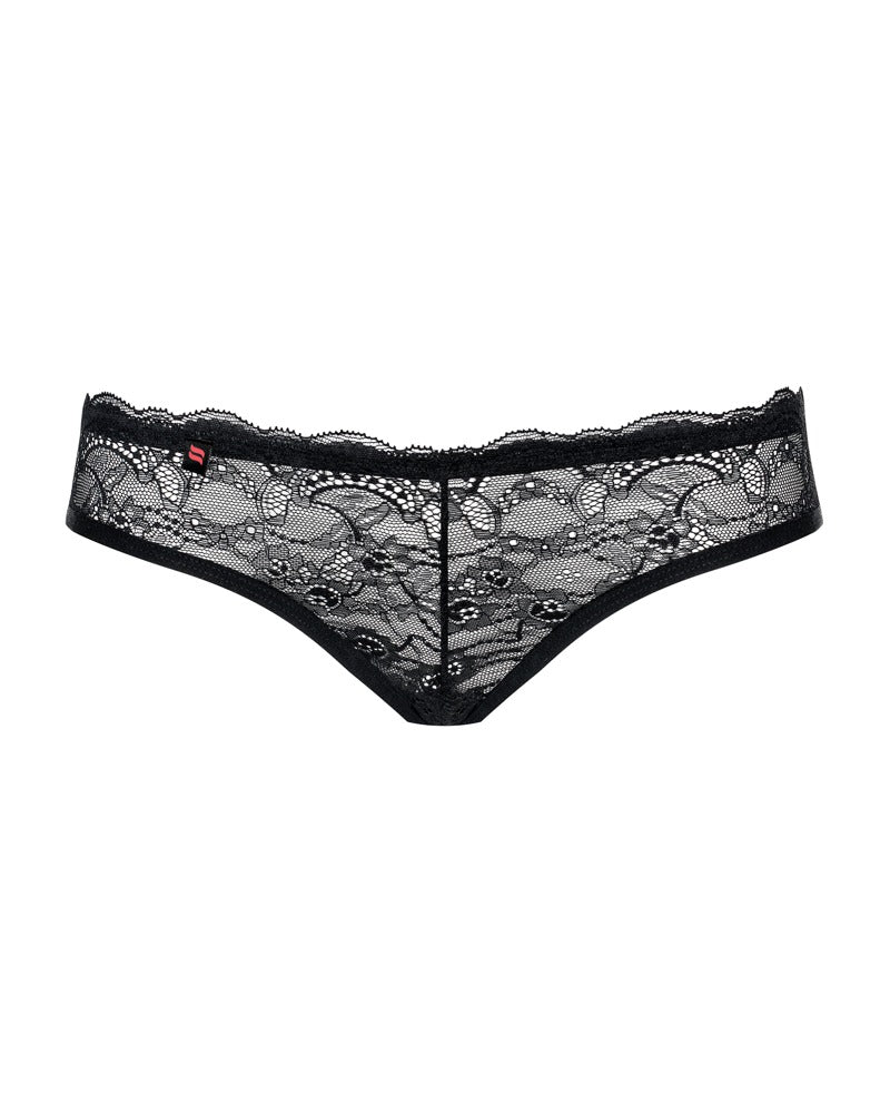 OBS Panty L/XL Obsessive - Braguita de Encaje Negro