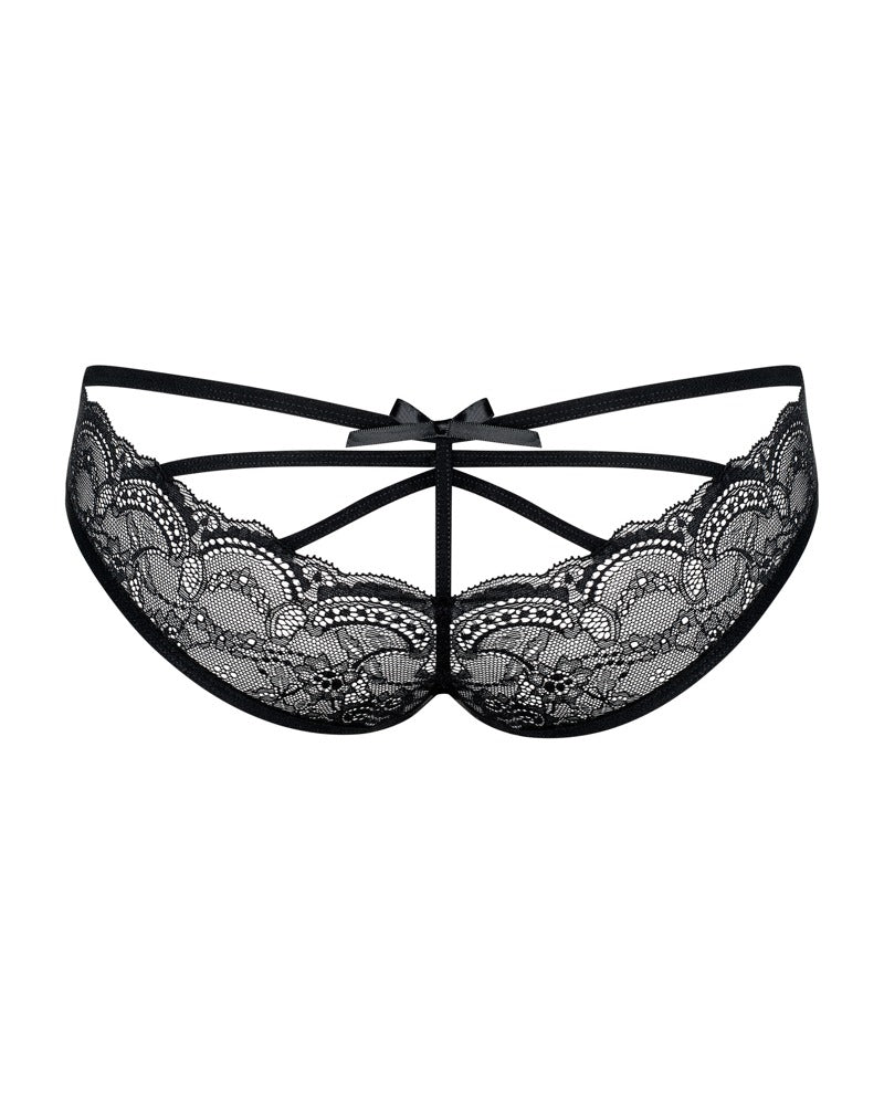 OBS Panty L/XL Obsessive - Braguita de Encaje Negro
