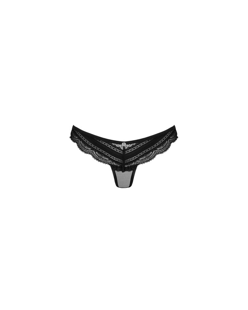 OBS Panty Obsessive Tallas Grandes 2XL/3XL - Encaje Negro Elegante