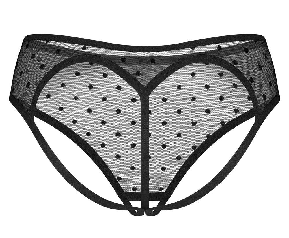 Braguitas sin Entrepierna Obsessive Panty Crotchless 2XL/3XL Negro