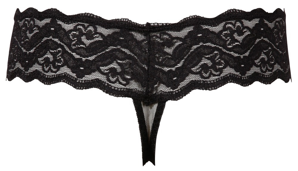 String Pearls Black L - Braguita de Encaje Cottelli Lingerie