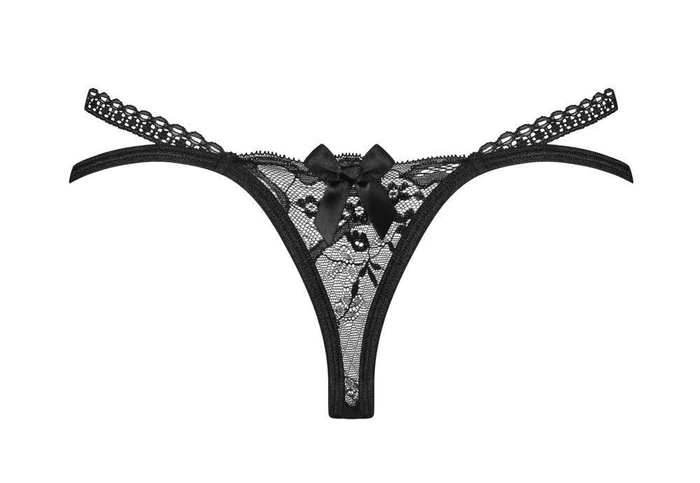 OBS String M/L Blomentis Negro - Braguita de Encaje Obsessive