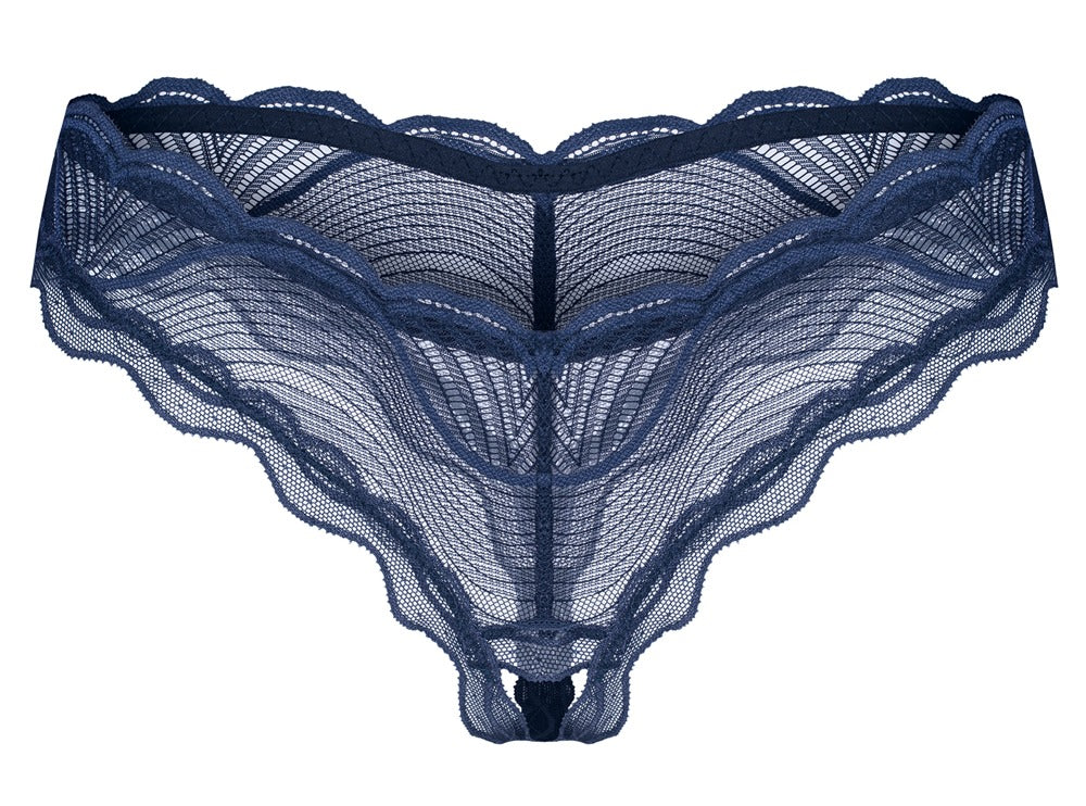 OBS Thong M/L Nightly Blue - Tanga Transparente Obsessive
