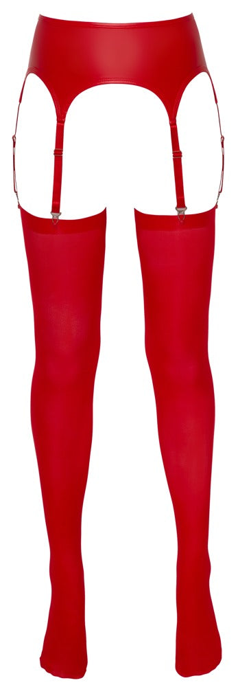 Suspender Belt Red L/XL - Liguero con Medias Juego No:Xqse