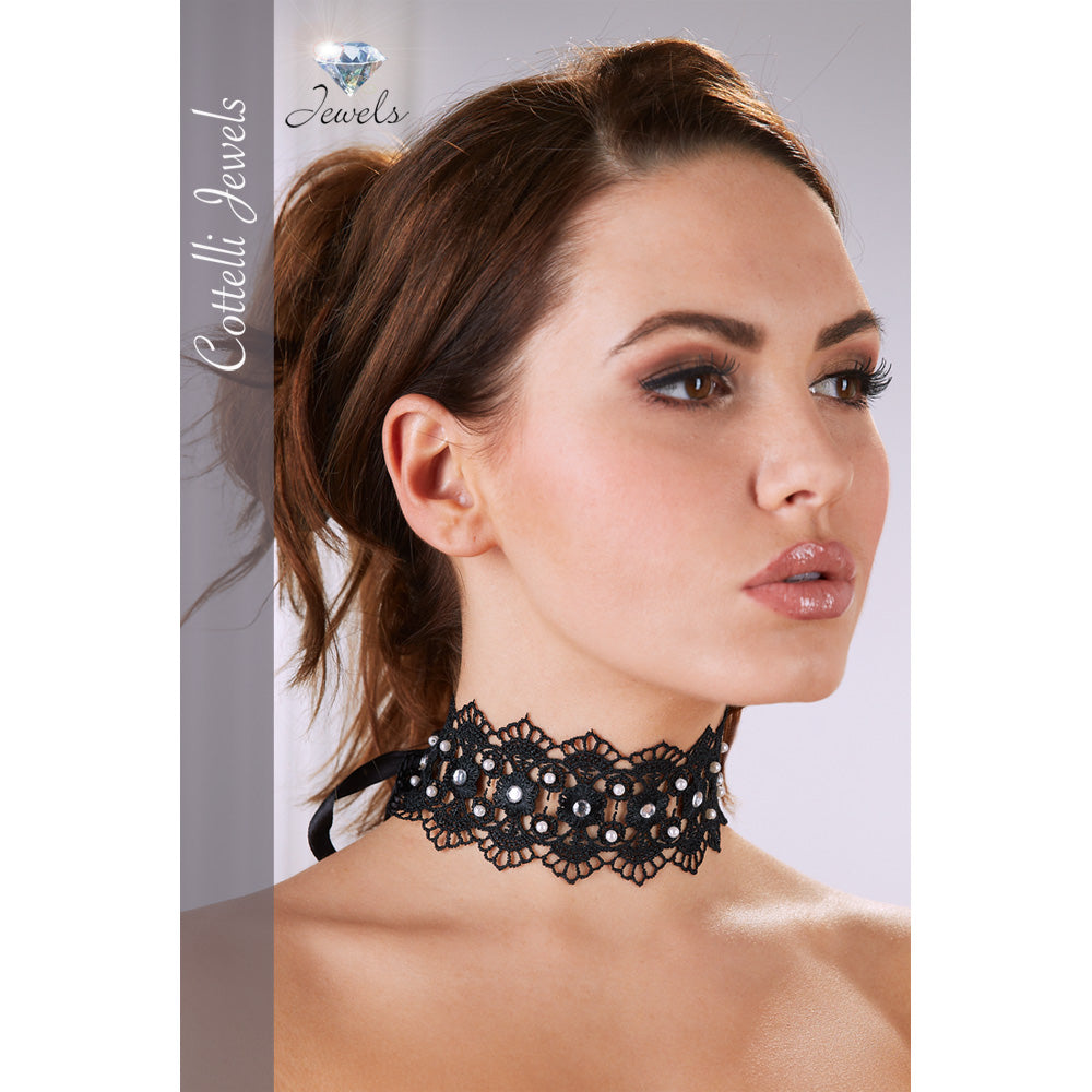 Choker Bordado con Strass Cottelli Accessoires