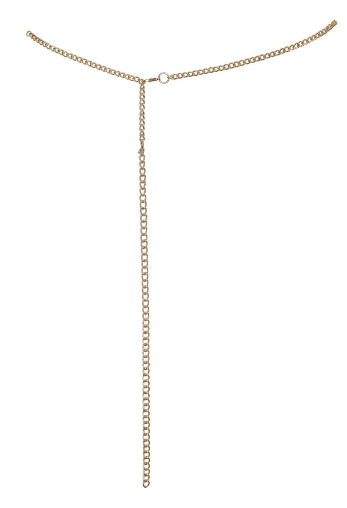 Bikini Chain Rhinestones Cottelli - Cadena de Vientre Dorada con Strass