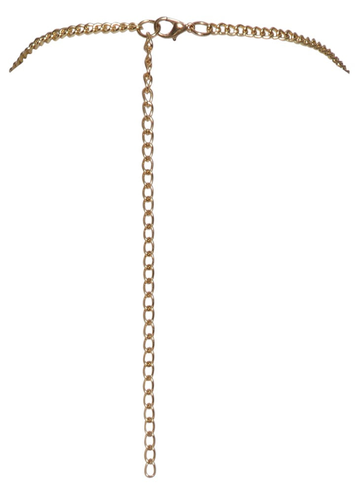 Metal Top Gold - Crop Top Halterneck con Placas Doradas Cottelli