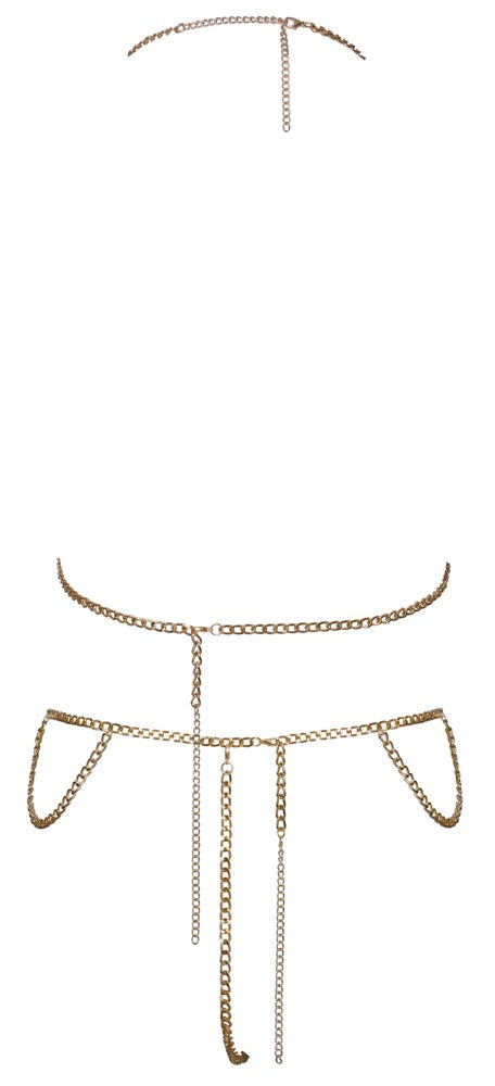 Top Set Chain Gold Cottelli - Bikini Cadena Dorada Ajustable