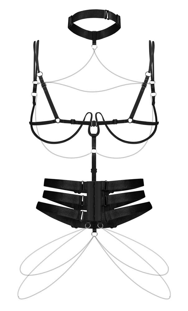 Harness Premisis Obsessive - Arnés Negro Regulable S-L