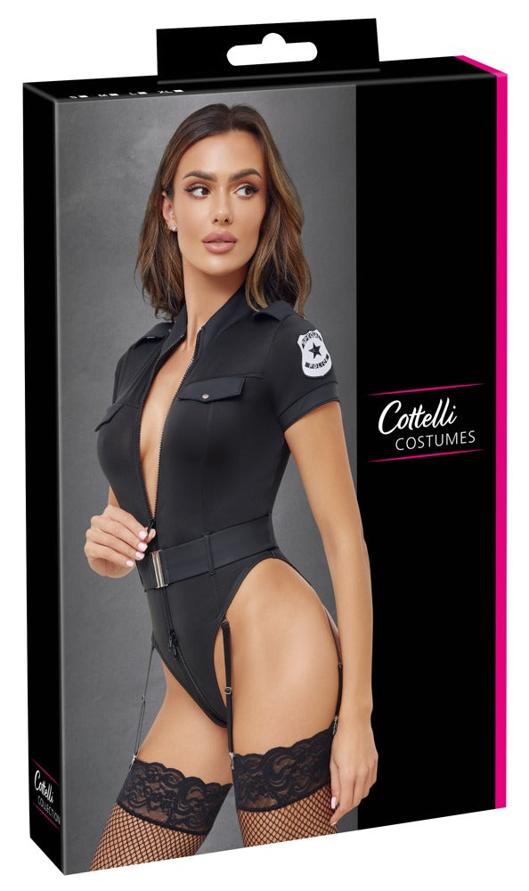 Police Body L Cottelli Costumes - Bodysuit Estilo Policia con Cremallera