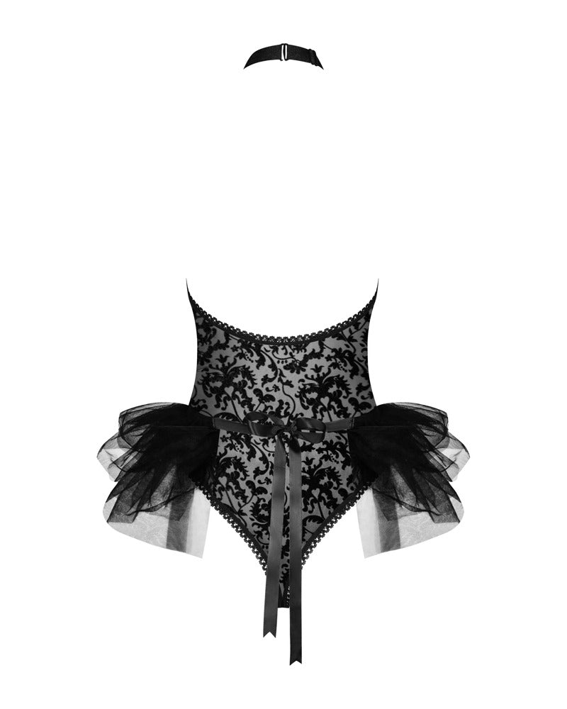 Disfraz Sexy Frilles Blanco y Negro S/M - Obsessive